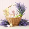 Artificial Lavender Flowers - 14.6" Faux Purple Plants (4 pcs)