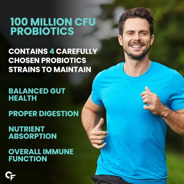 Multivitamin Tablet for Men with Probiotics & Ginseng - 180 Veg Tablets - Image 5