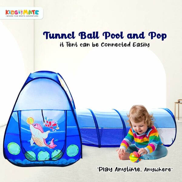 3-in-1 Ball Pool Tunnel for Kids | Indoor/Outdoor Play Tent - Image 3