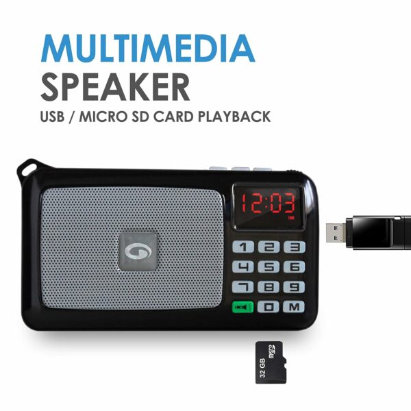Pocket FM Portable Multimedia Speaker with Torch & 12H Playback - Image 5