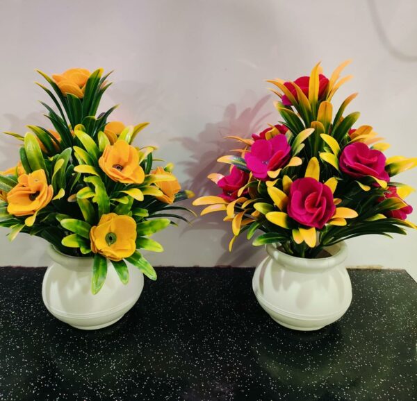 Artificial Flower Set of 4 - Durable Faux Plants for Home & Office Decor - Image 3