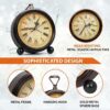 Vintage Silent Alarm Clock with Roman Numerals - Battery Powered