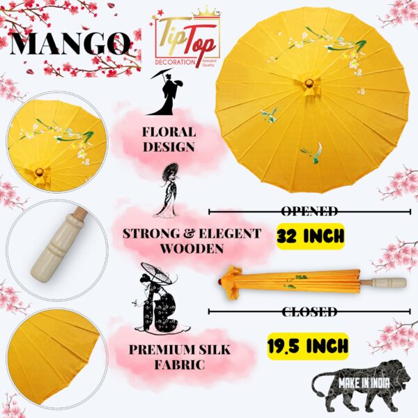 Japanese Traditional Handmade Parasol Umbrella - 33 Inch - Image 2