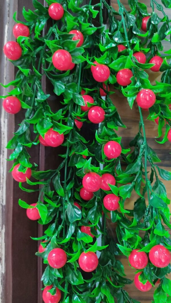 Artificial Cherry Hanging Bunch for Home & Balcony Decor - Image 4