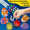 Mess-Free Rock Painting Kit for Kids Ages 4-12 - Creative Art Activity