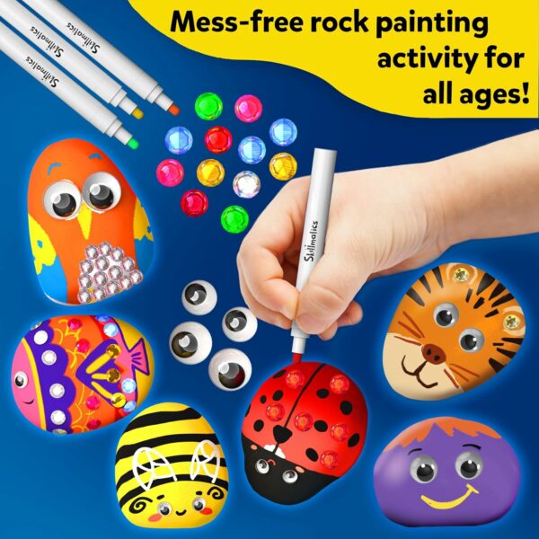 Mess-Free Rock Painting Kit for Kids Ages 4-12 - Creative Art Activity - Image 2