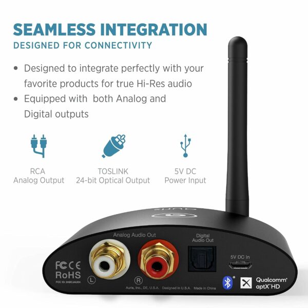 Hi-Fi Bluetooth 5.0 Music Receiver with Audiophile DAC - Image 6