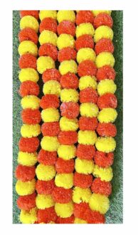 Artificial Marigold Flower Garlands - 5 Pcs for Home Decor