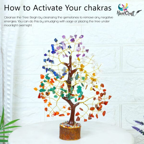 Seven Chakra Gemstone Tree of Life - 8-10 Inch Decor - Image 6