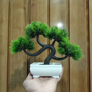 Faux Wild Plant in White Pot for Elegant Indoor Decor