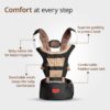 Hip Seat Baby Carrier with 4 Carry Positions for 6-24 Months