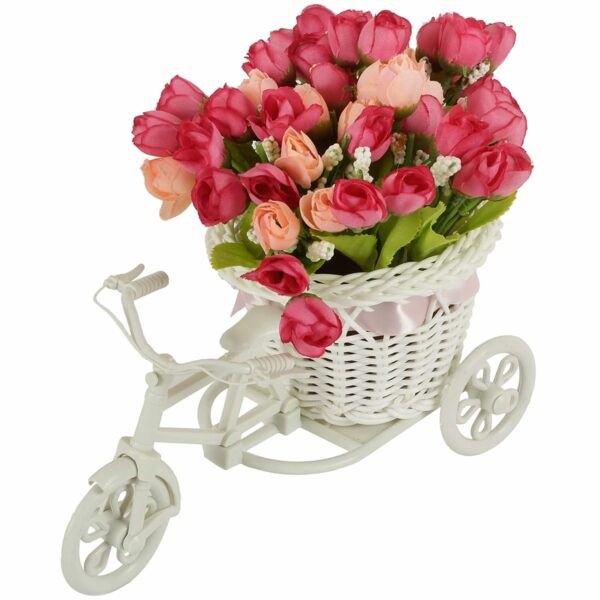 Elegant Cycle Shape Flower Vase with Peonies for Home Decor - Image 3