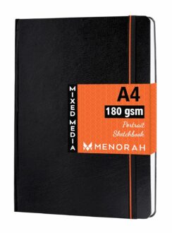 Premium A4 Sketch Book - 180 GSM, 100 Pages, Handmade