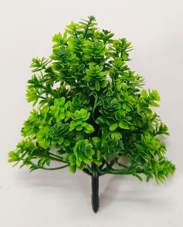 Artificial Green Grass Bushes for Indoor/Outdoor Decor - 7 Inches - Image 3