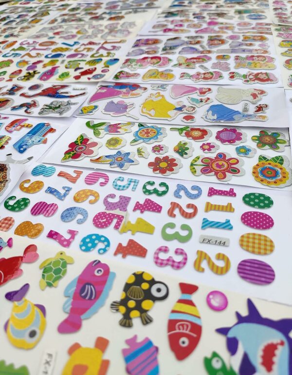 Cute 3D PVC Cartoon Stickers for Kids - 20 Sheets - Image 3
