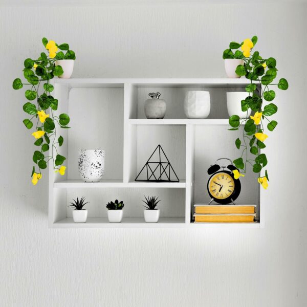 Pack of 2 Artificial Flower Vine Plants with Pots - 45 CM - Image 4