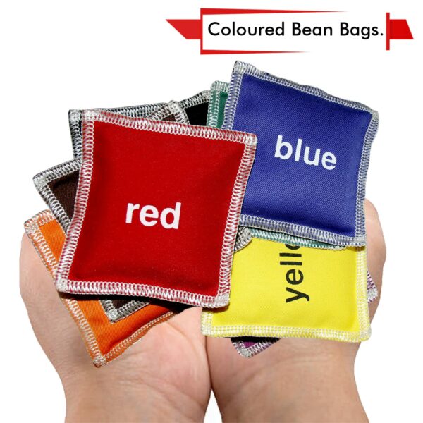 Educational Colored Bean Bags Set for Kids - 8 Pack - Image 2