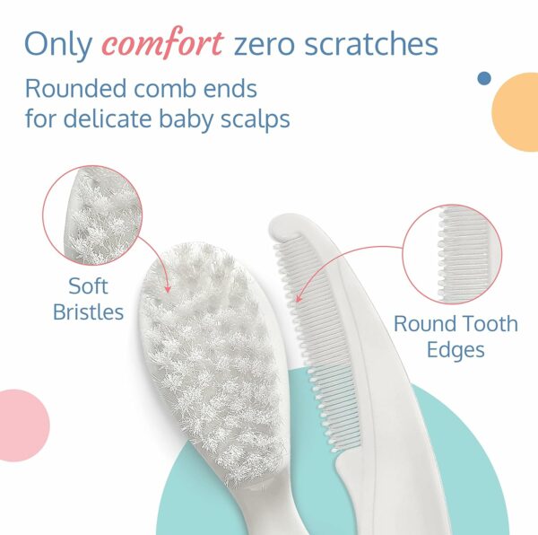 Elegant Baby Comb & Brush Set for Infants - Soft Bristles & Non-Toxic - Image 4