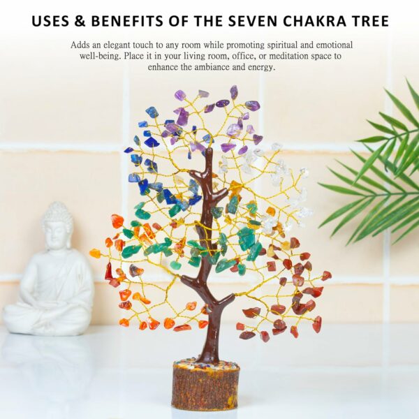 Seven Chakra Gemstone Tree of Life - 8-10 Inch Decor - Image 5