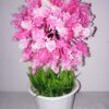 Artificial Pink Bonsai Flower Plant in Pot for Home Decor