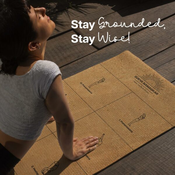 Cork Foldable Yoga Mat with Carry Bag - Extra Thick & Wide - Image 4