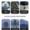 Large Automatic 3-Fold Windproof Umbrella with Travel Cover