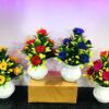 Artificial Flower Set of 4 - Durable Faux Plants for Home & Office Decor