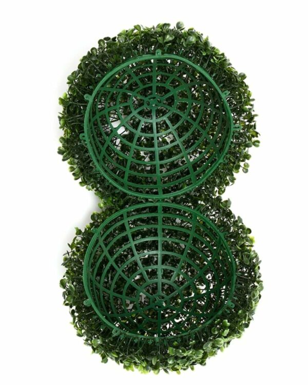 Set of 3 PVC Artificial Eucalyptus Topiary Balls - 28 cm - Image 5
