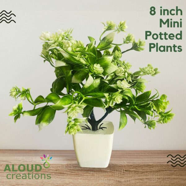 Mini Artificial Plants - 4Pc Set for Home & Office Decor - Image 2