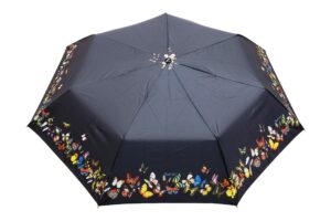 UV Protection Butterfly Border Print 3 Fold Umbrella