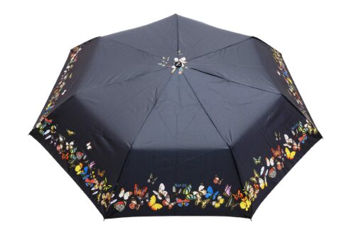 UV Protection Butterfly Border Print 3 Fold Umbrella