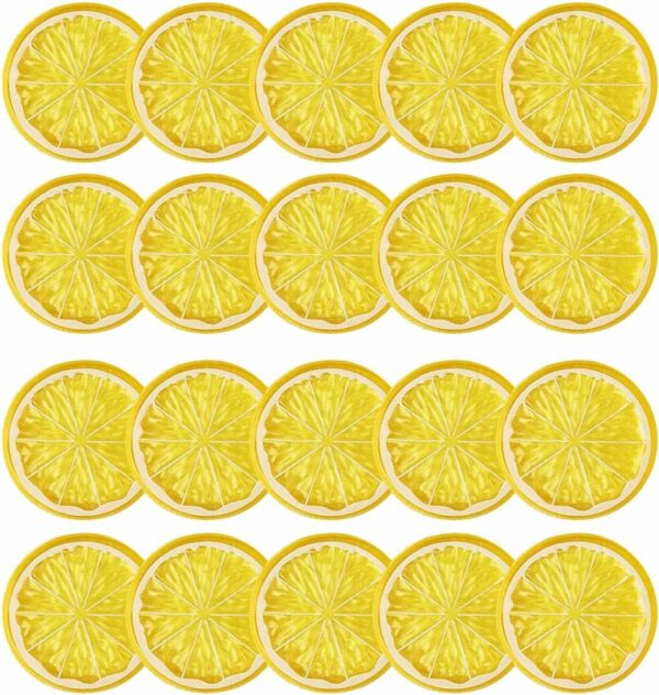 20 Pcs Fake Lemon Slices for Decoration & Photography Props - Image 2