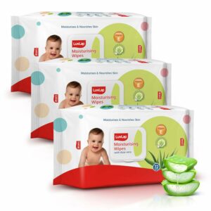 Moisturising Baby Wipes with Aloe Vera - 72 Wipes/Pack, 3 Packs