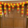 Artificial Marigold Garlands Door Toran Set - 1 Piece