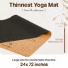 Cork Foldable Yoga Mat with Carry Bag - Extra Thick & Wide