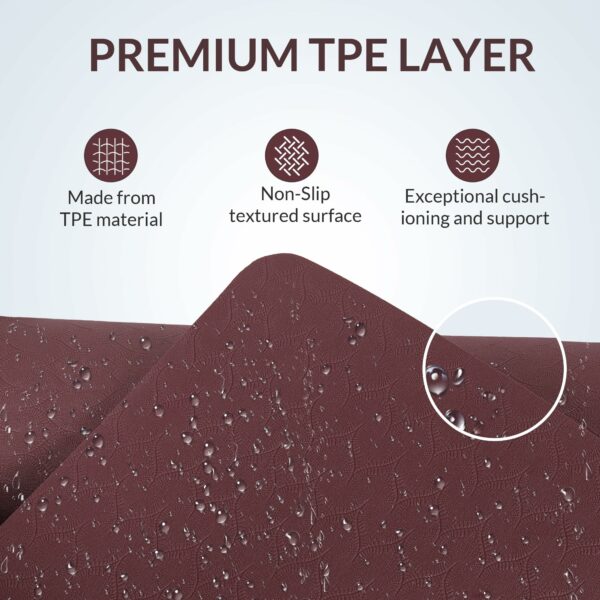 Eco-Friendly TPE Yoga Mat with Body Alignment Lines - Image 2