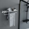Stainless Steel Folding Towel Rack - Space Saving 24 Inch
