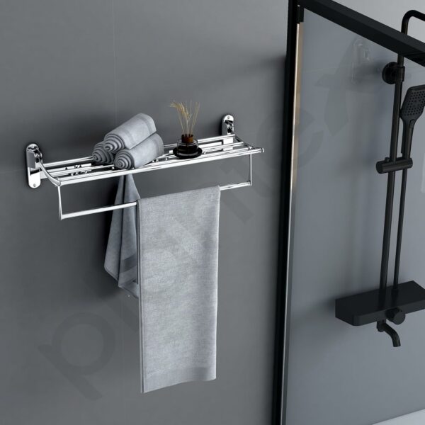 Stainless Steel Folding Towel Rack - Space Saving 24 Inch - Image 4
