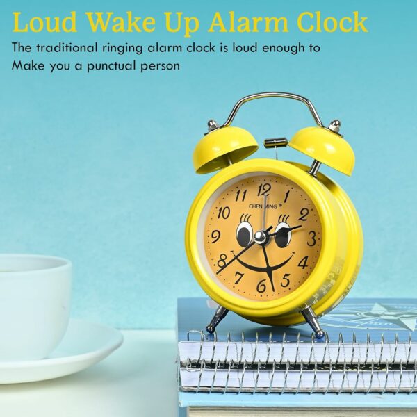 Stylish Analog Alarm Clock with Night Light for Home & Office - Image 4