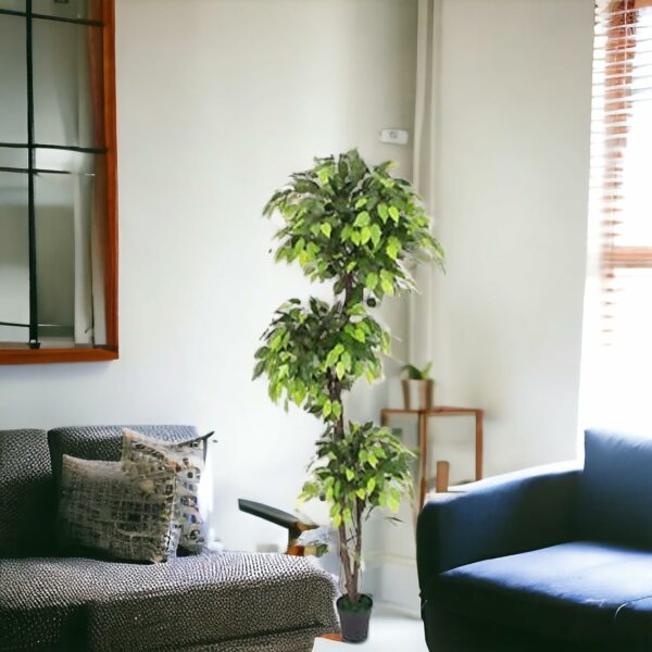 6 FT Ficus Artificial Plant with Basic Pot - Perfect Home Decor - Image 6