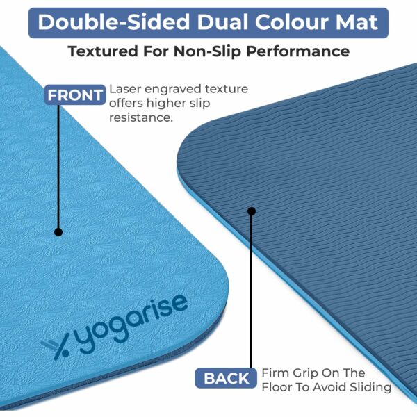 6mm Dual-Color Yoga Mat with Bag & Strap - Anti-Slip TPE - Image 3