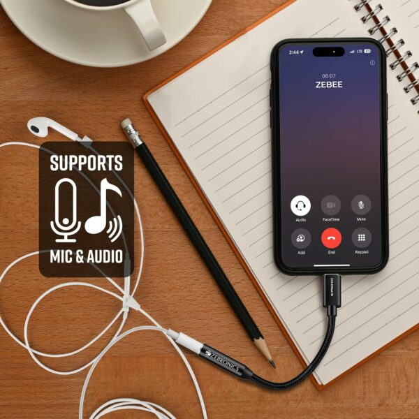 Type C to 3.5mm Audio Converter with DAC Chip - Compatible with Smartphones & Laptops - Image 3