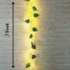 Artificial Money Plant & Hydrangea String Light for Home Decor
