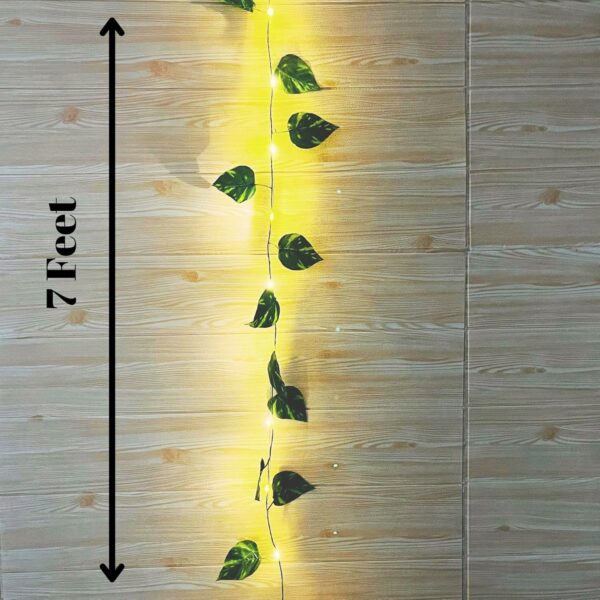 Artificial Money Plant & Hydrangea String Light for Home Decor - Image 3