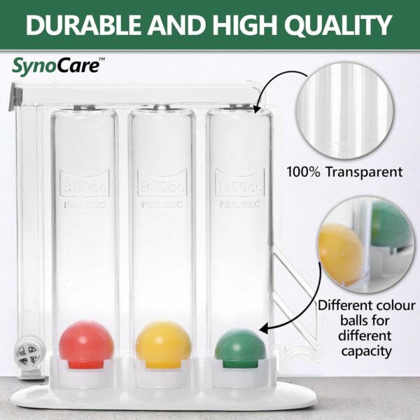 Deep Breathing Spirometer - Lung Exerciser for Respiratory Fitness - Image 4