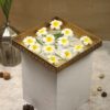 12 Pcs White Foam Hawaii Beach Floating Flowers for Decor