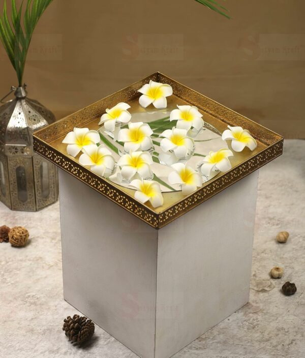 12 Pcs White Foam Hawaii Beach Floating Flowers for Decor - Image 4