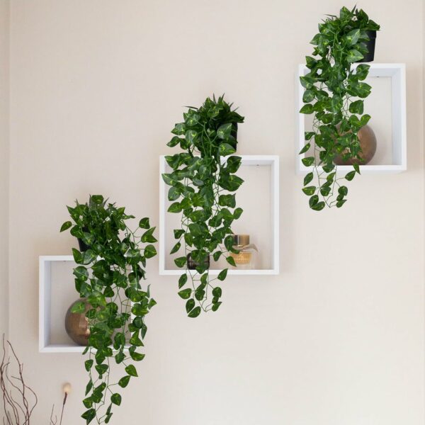Artificial Hanging Ivy Plants with Pot - 2 Pcs Greenery Decor - Image 6