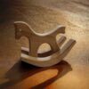 Mini Swing Horse for Toddlers - Pure Neem Wood, Portable Fun