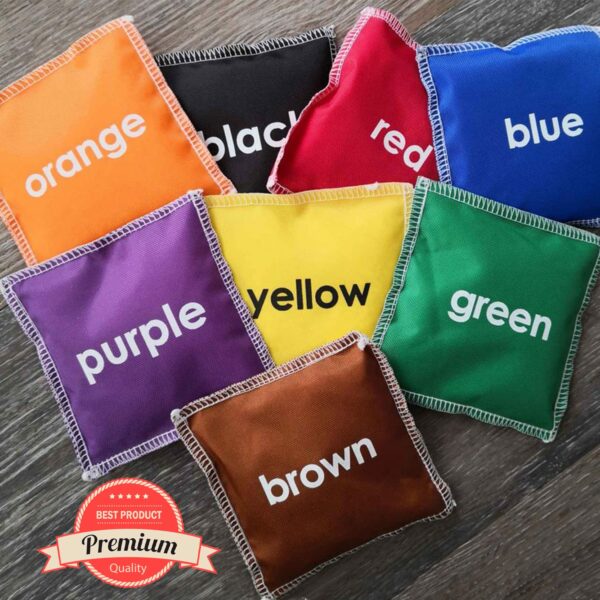 Educational Colored Bean Bags Set for Kids - 8 Pack - Image 5